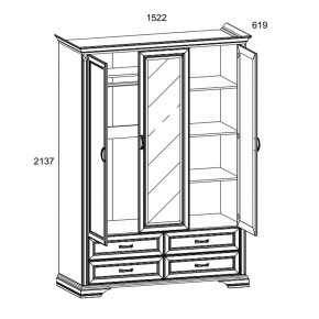 Шкаф 3D4S Z, MONAKO, цвет Сосна винтаж в Карталах - kartaly.ok-mebel.com | фото