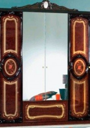 Шкаф 4-х дверный с зеркалами (01.144) Роза (могано) в Карталах - kartaly.ok-mebel.com | фото