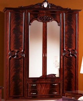 Шкаф 4-х дверный с зеркалами (03.144) Ольга (могано) в Карталах - kartaly.ok-mebel.com | фото