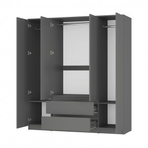 Шкаф 4-х створчатый Симпл ШК-13 (графит) в Карталах - kartaly.ok-mebel.com | фото 2