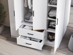 Шкаф 4-х створчатый Титан (белый) в Карталах - kartaly.ok-mebel.com | фото 3