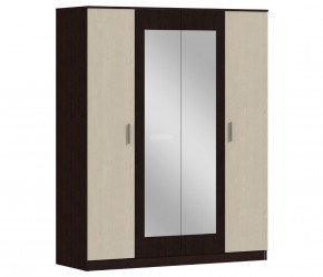 Шкаф 4х дверный с зеркалами Уют СБ-2750/1.Н (Венге/Паллада) в Карталах - kartaly.ok-mebel.com | фото