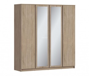 Шкаф 4х дверный с зеркалами Веста СБ-3082 (Дуб Сонома) в Карталах - kartaly.ok-mebel.com | фото 1