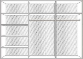 Шкаф 6-ти дверный с зеркалами (08.246) Ирина (беж) в Карталах - kartaly.ok-mebel.com | фото 2