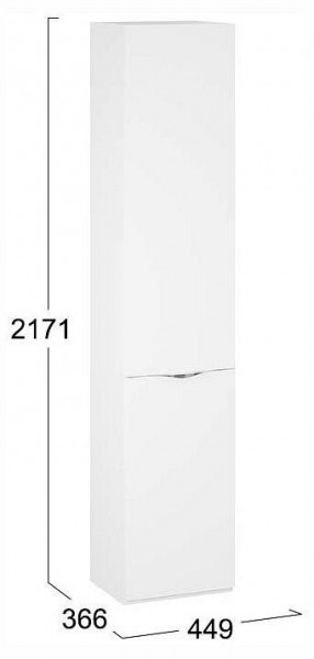 Шкаф для белья Глосс СМ-319.07.011 в Карталах - kartaly.ok-mebel.com | фото 4