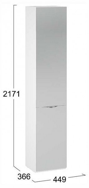 Шкаф для белья Глосс СМ-319.07.012 в Карталах - kartaly.ok-mebel.com | фото 4