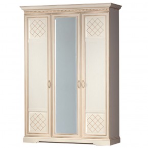 Шкаф для одежды 3-дверный №800 Парма кремовый белый в Карталах - kartaly.ok-mebel.com | фото