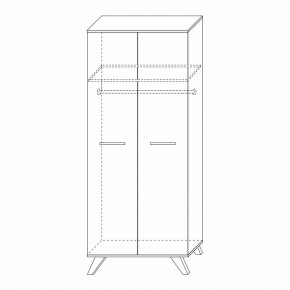 Шкаф для одежды 800 Вега Скандинавия в Карталах - kartaly.ok-mebel.com | фото 7