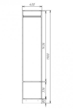 Шкаф для Одежды ЭШ1-РП-19-4 (ручка профильная) серия "Экон" в Карталах - kartaly.ok-mebel.com | фото 2