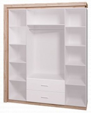 Шкаф для одежды с ящиками 4-х створчатый с зеркалом Люмен 16 в Карталах - kartaly.ok-mebel.com | фото 2