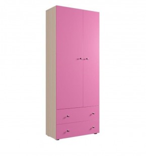 Шкаф ДМ 800 с 2-мя ящиками (розовый) в Карталах - kartaly.ok-mebel.com | фото