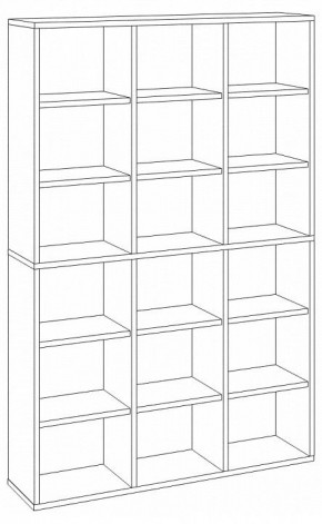 Шкаф книжный Домино СУ(ш3в2)+6ФГ в Карталах - kartaly.ok-mebel.com | фото 2