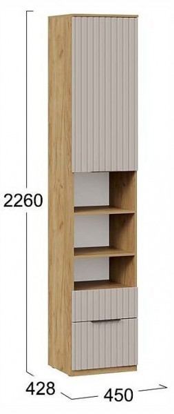 Шкаф комбинированный Хилтон Исп. 2 в Карталах - kartaly.ok-mebel.com | фото 4