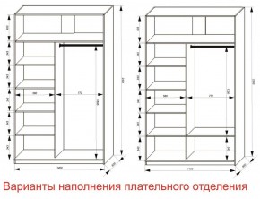 Шкаф-купе 1400 серии SOFT D6+D6+B2+PL3 (2 ящика+2штанги) профиль «Капучино» в Карталах - kartaly.ok-mebel.com | фото 7