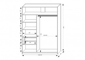 Шкаф-купе 1500 серии NEW CLASSIC K3+K3+B2+PL1 (2 ящика+1 штанга) профиль «Капучино» в Карталах - kartaly.ok-mebel.com | фото 3