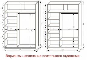 Шкаф-купе 1600 серии SOFT D1+D3+B2+PL1 (2 ящика+1штанга) профиль «Графит» в Карталах - kartaly.ok-mebel.com | фото 6