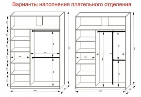 Шкаф-купе 1600 серии SOFT D1+D3+B2+PL1 (2 ящика+1штанга) профиль «Графит» в Карталах - kartaly.ok-mebel.com | фото 7