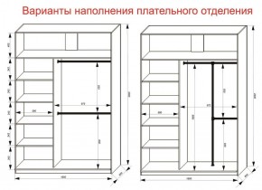 Шкаф-купе 1600 серии SOFT D6+D6+B2+PL3 (2 ящика+2штанги) профиль «Капучино» в Карталах - kartaly.ok-mebel.com | фото 7