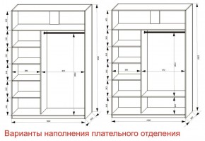 Шкаф-купе 1600 серии SOFT D6+D6+B2+PL3 (2 ящика+2штанги) профиль «Капучино» в Карталах - kartaly.ok-mebel.com | фото 8