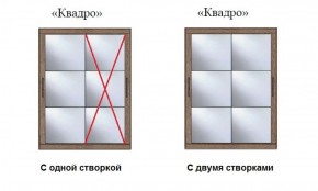 Шкаф-купе №19 Серия 3 Квадро (2000) Ясень Анкор светлый в Карталах - kartaly.ok-mebel.com | фото 3