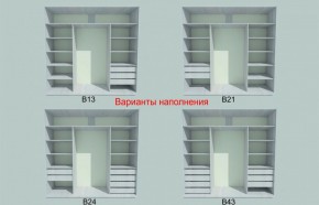 Шкаф-купе 1950 серии SILVER S3+S1+S3Z B22+PL2 (по 2 ящика лев/прав+1штанга+1 полка) профиль «Серебро» в Карталах - kartaly.ok-mebel.com | фото 5