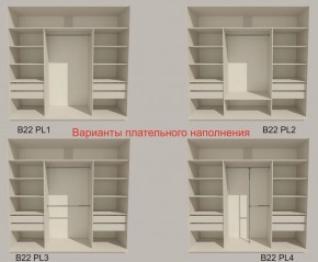 Шкаф-купе 2100 серии SOFT D2+D7+D3+B22+PL2 (по 2 ящика лев/прав+1штанга+1полка) профиль «Графит» в Карталах - kartaly.ok-mebel.com | фото 6