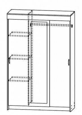 Шкаф-купе Бассо 1300 (Венге/Дуб белфорд) в Карталах - kartaly.ok-mebel.com | фото 2