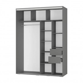 Шкаф-купе Крафт-6 1.6 м ШКК-06 (графит) в Карталах - kartaly.ok-mebel.com | фото 2