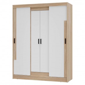 Шкаф-купе Смарт ШКК-06 (дуб сонома/белый) в Карталах - kartaly.ok-mebel.com | фото 2