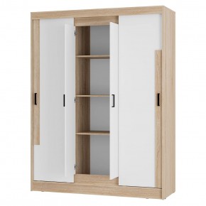 Шкаф-купе Смарт ШКК-06 (дуб сонома/белый) в Карталах - kartaly.ok-mebel.com | фото 3