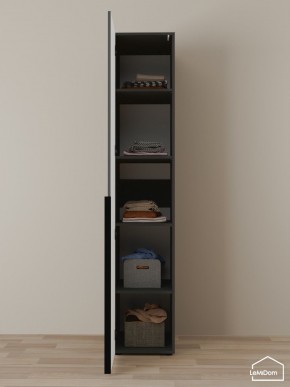 Шкаф Linnea MHR-1-2 2050х400х510 (Графит-М 11.1.25) в Карталах - kartaly.ok-mebel.com | фото 4