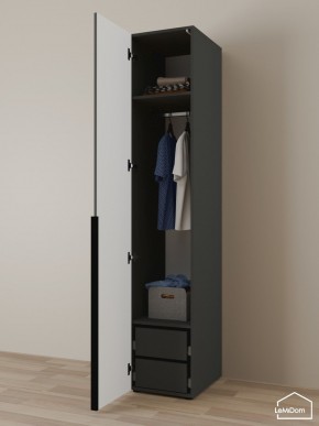 Шкаф Linnea MHR-1-3 2050х400х510 (Графит-М 11.1.25) в Карталах - kartaly.ok-mebel.com | фото 5