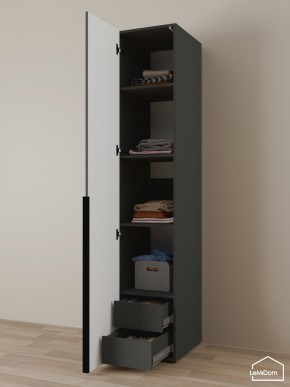 Шкаф Linnea MHR-1-4 2050х400х510 (Графит-М 11.1.25) в Карталах - kartaly.ok-mebel.com | фото 6