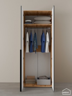 Шкаф Linnea MHR-2 2050х800х510 (ДВ-М 11.1.25) в Карталах - kartaly.ok-mebel.com | фото 4