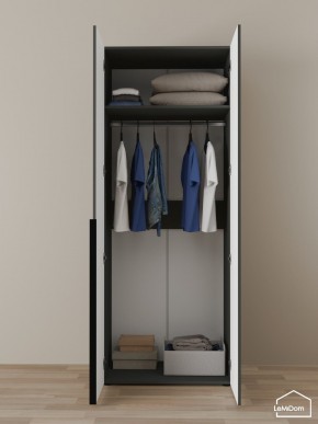 Шкаф Linnea MHR-2 2050х800х510 (Графит-М 11.1.25) в Карталах - kartaly.ok-mebel.com | фото 4