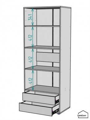 Шкаф Linnea MHR-2-4 2050х800х510 (ДВ-М 11.1.25) в Карталах - kartaly.ok-mebel.com | фото 3