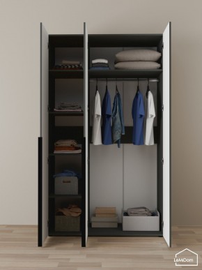 Шкаф Linnea MHR-3-1 2050х1200х510 (Графит-М 11.1.25) в Карталах - kartaly.ok-mebel.com | фото 4