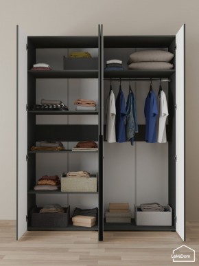 Шкаф Linnea MHR-4-1 2050х1600х510 (Графит-М 11.1.25) в Карталах - kartaly.ok-mebel.com | фото 4