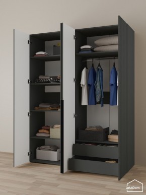 Шкаф Linnea MHR-4-2 2050х1600х510 (Графит-М 11.1.25) в Карталах - kartaly.ok-mebel.com | фото 5