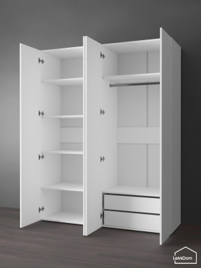 Шкаф Linnea MHR-4PO-2 2050х1600х510 (Белый-М 11.1.2) в Карталах - kartaly.ok-mebel.com | фото 5