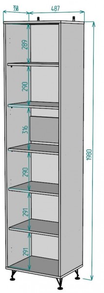 Шкаф Лофт H152 в Карталах - kartaly.ok-mebel.com | фото 2