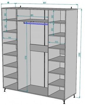 Шкаф Лофт H60 в Карталах - kartaly.ok-mebel.com | фото 2