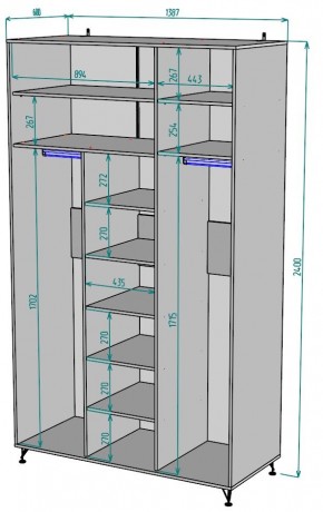 Шкаф Лофт H76 в Карталах - kartaly.ok-mebel.com | фото 2