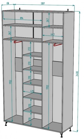 Шкаф Лофт H78 в Карталах - kartaly.ok-mebel.com | фото 2