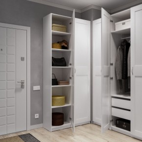 Шкаф МАКС однодверный узкий, цвет белый в Карталах - kartaly.ok-mebel.com | фото 4