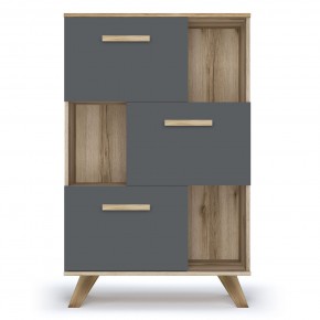 Шкаф низкий с нишами Вега Скандинавия в Карталах - kartaly.ok-mebel.com | фото 7