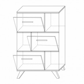 Шкаф низкий с нишами Вега Скандинавия в Карталах - kartaly.ok-mebel.com | фото 8