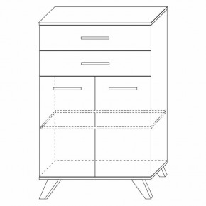 Шкаф низкий Вега Скандинавия в Карталах - kartaly.ok-mebel.com | фото 5