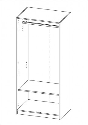 Шкаф ОРИОН двухдверный, цвет Дуб Сонома в Карталах - kartaly.ok-mebel.com | фото 2