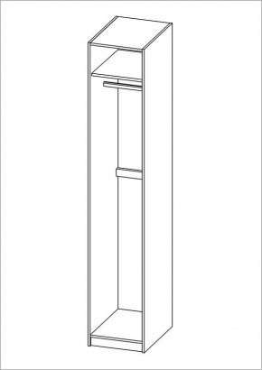 Шкаф ПЕГАС однодверный, цвет Дуб Сонома в Карталах - kartaly.ok-mebel.com | фото 3